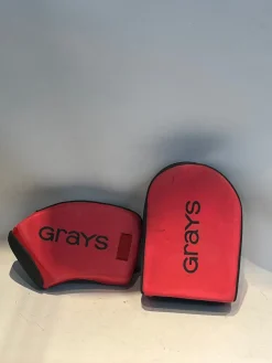 Used Grays Field Hockey SHIN GUARDS AND ARM/HAND PADS FH Shin Guards Red 20"