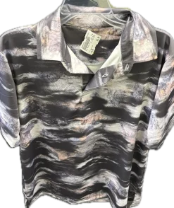 Used GREG NORMAN S.S. Golf Shirt M Camouflage MD
