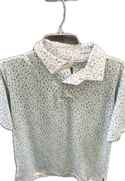 Used GREG NORMAN S.S. Golf Shirt M Carolina Blue MD