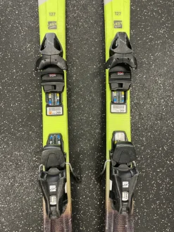 Used Head SUPER SHAPE TEAM Boys DH Ski/Binding Yellow 127 cm