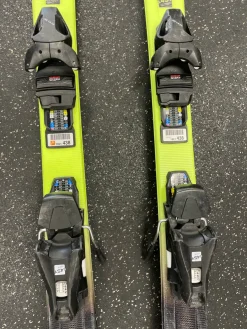 Used Head SUPER SHAPE TEAM Boys DH Ski/Binding Yellow 127 cm