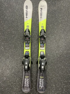 Used Head SUPER SHAPE TEAM Boys DH Ski/Binding Yellow 97 cm