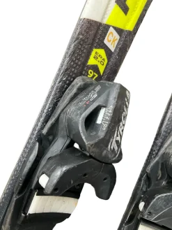 Used Head SUPER SHAPE TEAM Boys DH Ski/Binding Yellow 97 cm