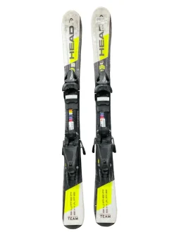 Used Head SUPER SHAPE TEAM Boys DH Ski/Binding Yellow 97 cm
