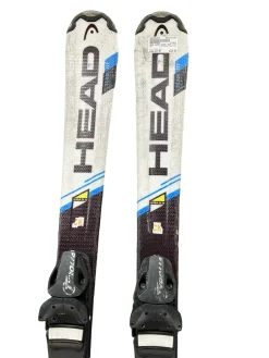 Used Head SUPER SHAPE TEAM Boys DH Ski/Binding Royal Blue 117 cm