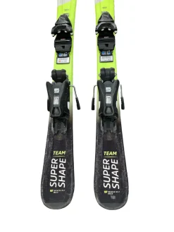 Used Head SUPER SHAPE TEAM Boys DH Ski/Binding Yellow 107 cm