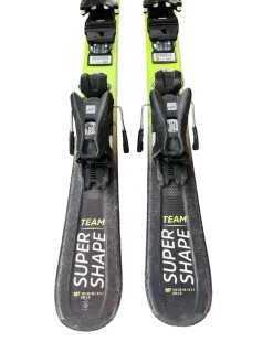 Used Head SUPER SHAPE TEAM Boys DH Ski/Binding Yellow 107 cm
