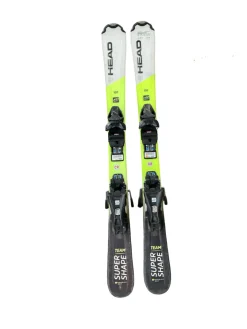 Used Head SUPER SHAPE TEAM Boys DH Ski/Binding Yellow 107 cm