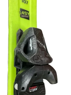Used Head SUPER SHAPE TEAM Boys DH Ski/Binding Yellow 107 cm