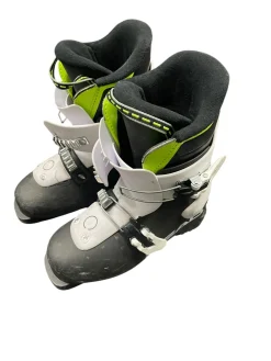 Used Head Z2 Boys DH Ski Boot Black And Neon Green 215 MP - J03