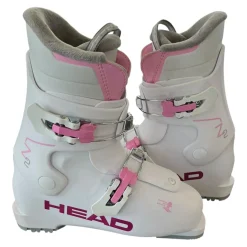 Used Head Z2 Girls DH Ski Boot White 225 MP - J04.5 - W5.5