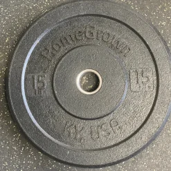 Used HOMEGROWN 15 lb Olympic Bumper Plate