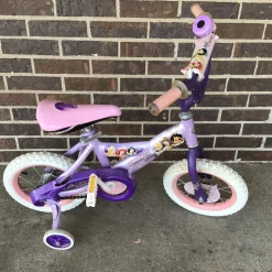 Used Huffy PRINCESS GLITTER 12IN TRAINING BIKE Training Wheel Bike Girls Purple 12