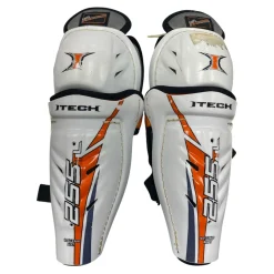 Used Itech ITECH SHIN GUARDS Junior Shin Guards White 10 1/2"