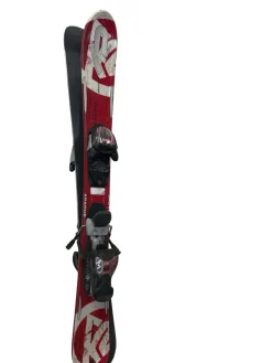 Used K2 APACHE JR Red 88 cm Snow Skis w/ Marker 4.5 Bindings