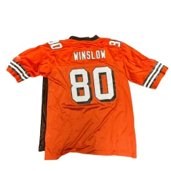 Used KELLEN WINSLOW BROWNS JERSEY FB Top Adult Orange XL
