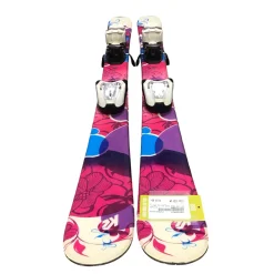 Used K2 LUV BUG 120 Girls DH Ski/Binding Pink 110 cm