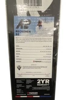 Used K2 RECKONER 92 Mens Skis Only Grey 179 cm