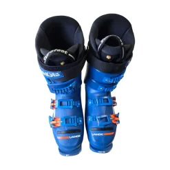 Used Lange RS 90 SC SKI BOOTS Boys DH Ski Boot Royal Blue 230 MP - J05 - W06