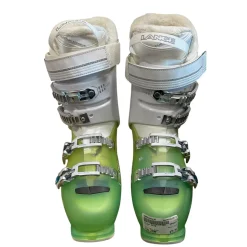 Used Lange SX70 Womens DH Ski Boot Neon Green 245 MP - M06.5 - W07.5