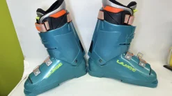 Used Lange X9 Womens DH Ski Boot Turquoise And Orange 260 MP - M08 - W09