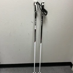 Used LEKI CHALLENGE 18 TS SERIES Mens DH Ski Pole White And Black 125 cm / 50 in