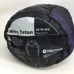 Used Marmot WOMENS TETON 15 REGULAR Sleeping Bag Purple Senior