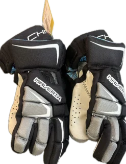 Used Maverik CHARGER Lacrosse Gloves Junior Black 10"