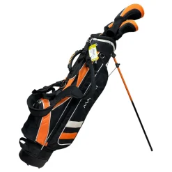 Used Maxfli 8 PIECE Junior Golf Stand Bag Package Set Right Hand Black