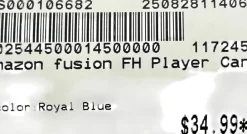 Used Mazon Fusion Field Hockey Player Carry Bag Royal Blue
