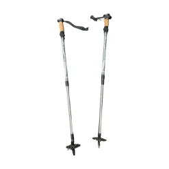 Used Mountain Hardwear PROFILE ADJUSTABLE SKI POLES Mens DH Ski Pole Grey Snow Shoe Pole