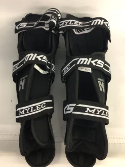 Used Mylec MK5 Junior Shin Guards Black 11"