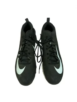 Used Nike Alpha Menace Shark 878122-011 Men's Football Cleats Black Size 11.5