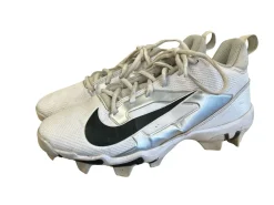 Used Nike ALPHA MENANCE 4 SHARK Adult FB Cleats White Senior 5