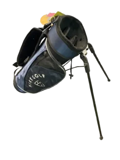 Used Nike GOLF BAG Jr Stand Bag Black And Navy Blue