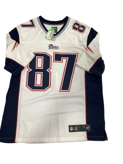 Used Nike PATRIOTS GRONK 87 FB Top Adult White LG