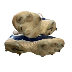 Used Nike REACT METAL CLEATS BB/SB Cleats Navy And White Senior 10.5