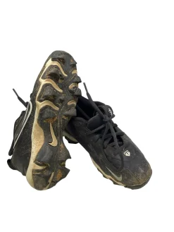 Used Nike TROUT BB/SB Cleats Black And White Youth 13.0