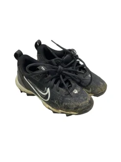 Used Nike TROUT BB/SB Cleats Black And White Youth 13.0