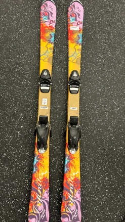 Used Nordica INFINITE Girls DH Ski/Binding Orange 130 cm
