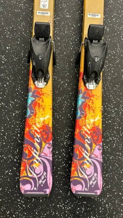 Used Nordica INFINITE Girls DH Ski/Binding Orange 130 cm