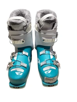 Used Nordica SPEED MACHINE 3 Girls DH Ski Boot Teal 220 MP - J04 - W05