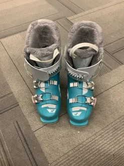 Used Nordica SPEED MACHINE J 3 Girls DH Ski Boot White 215 MP - J03