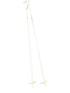 Used NORDIC FIBERGLASS Mens XC Ski Poles White 145 cm / 57 in