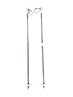 Used NORDIC GLASS Mens XC Ski Poles Black 145 cm / 57 in