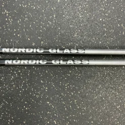 Used NORDIC GLASS Mens XC Ski Poles Black 145 cm / 57 in