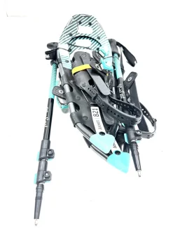 Used NOREAST SNOWSHOES W/ HIKING POLES Snowshoes Mens Teal 25