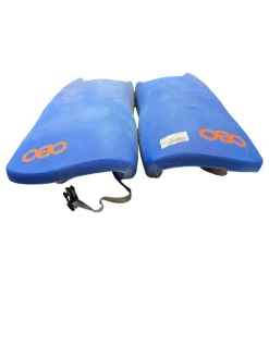 Used OBO YAHOO GOALIE LEG PADS FH Shin Guards Royal Blue 6