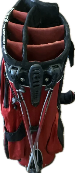 Used Ogio VISION Mens Stand Bag Black And Red