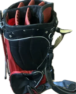 Used Ogio VISION Mens Stand Bag Black And Red